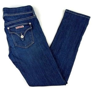 Hudson Womens Denim Jeans Ginny Straight Ankle Crop UnCuffed Blue Size 25 x 28